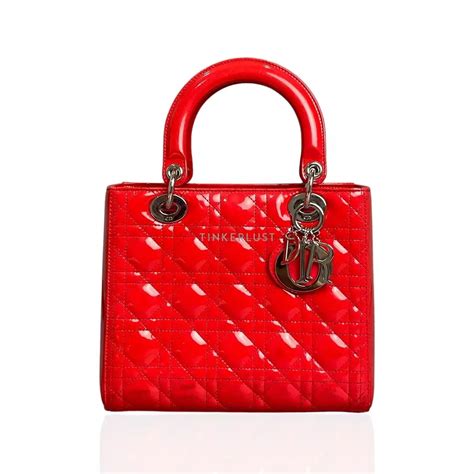 red christian dior bag|preloved lady Dior bag.